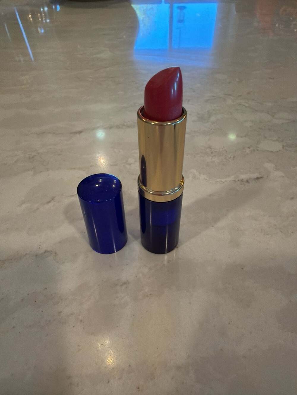 Estee Lauder‎ Pure Color Long Lasting Lipstick 84 Naive Rose Navy Blue Tube